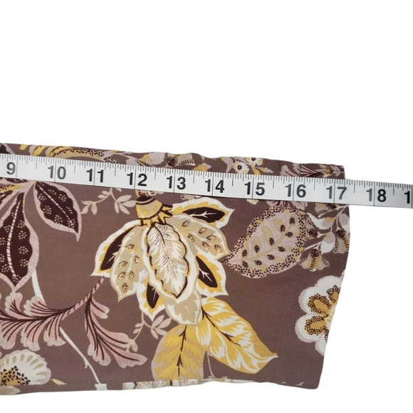 7th Avenue Design Studio NY & Co Floral 3/4 Sleeve Button Up Blouse Size Small - Picture 12 of 12